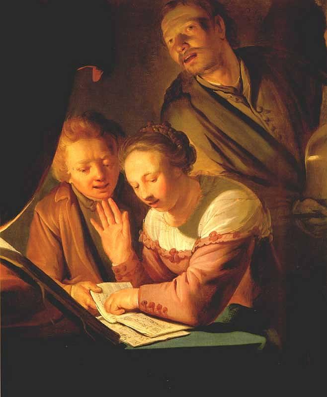 GREBBER, Pieter de Musical Trio dfh France oil painting art
